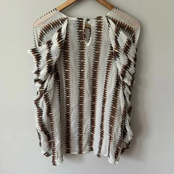 MUNTHE Envy Frill Print Ruffle Blouse Size 34 or US 4 - Picture 6 of 7